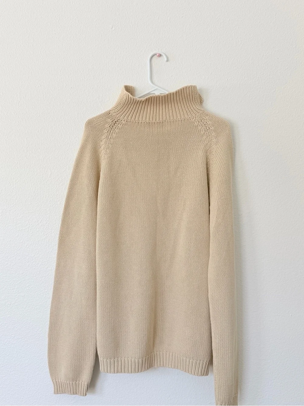 VINTAGE J.Crew Men’s Cream Knit V-Neck Sweater